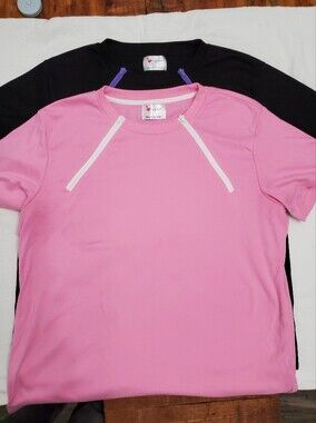 Comfy Chemo Port Access Shirt Bundle Womens XL Black & Pink Adaptive Tops
